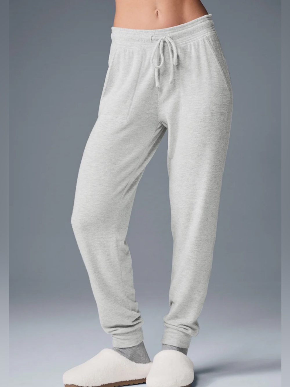 Alo Soho Sweatpants Heather Grey‎ Size Medium